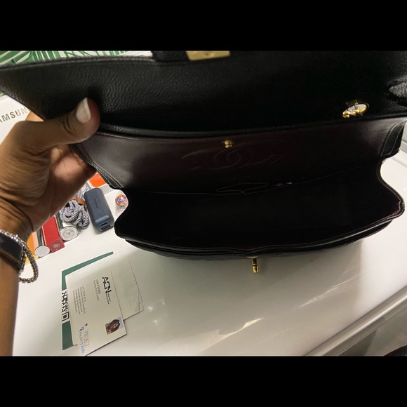 Classic Chanel Double Flap Black Caviar - Picture 9 of 11